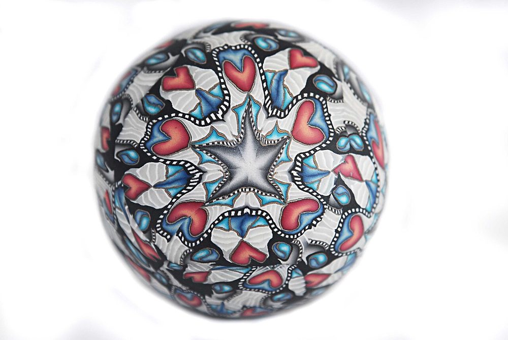 Patrón de caning (millefiori) en arcilla