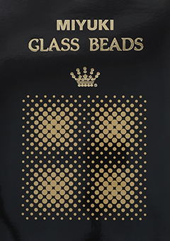 Portada negra de la carta de color MIYUKI Glass Beads, para rocalla redonda