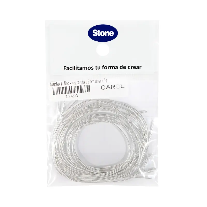 [17490] Alambre bullion - french wire 0.7mm silver x 5g.webp