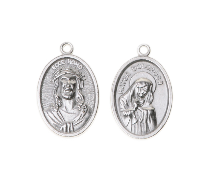 Medalla jesucristo 384-1 24x16mm/NQ x 10unds