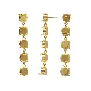 Aretes chandelier 1088CH 10mm x 5 cristales en rodio x par