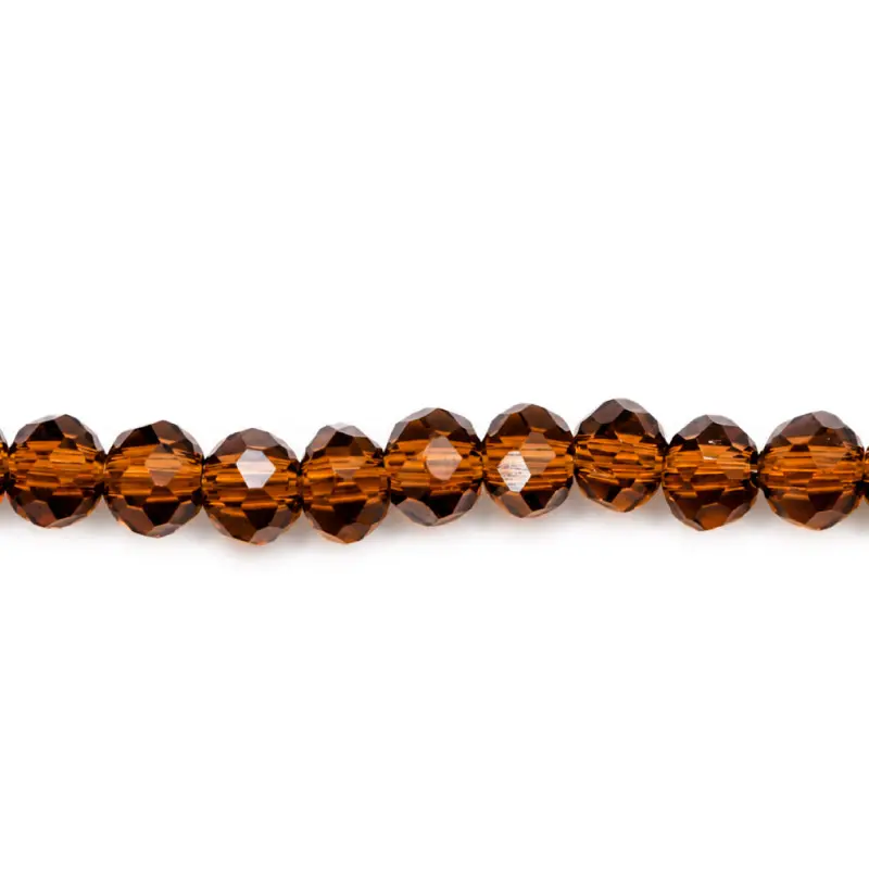 Murano rondela facetada 3mm smoked topaz 17AB x aprox 110unds