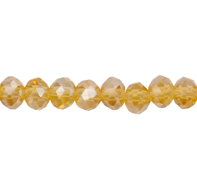 Murano rondela facetada 4mm smoked topaz 16 x 110unds