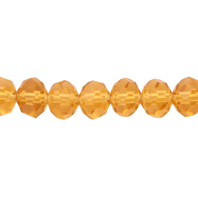 Murano rondela facetada 8mm smoked topaz 17 x 62unds