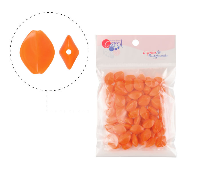 Acrilico oval 17x14mm AAB-51153-17 mandarin E-28 x 50g(Aprox 68und)