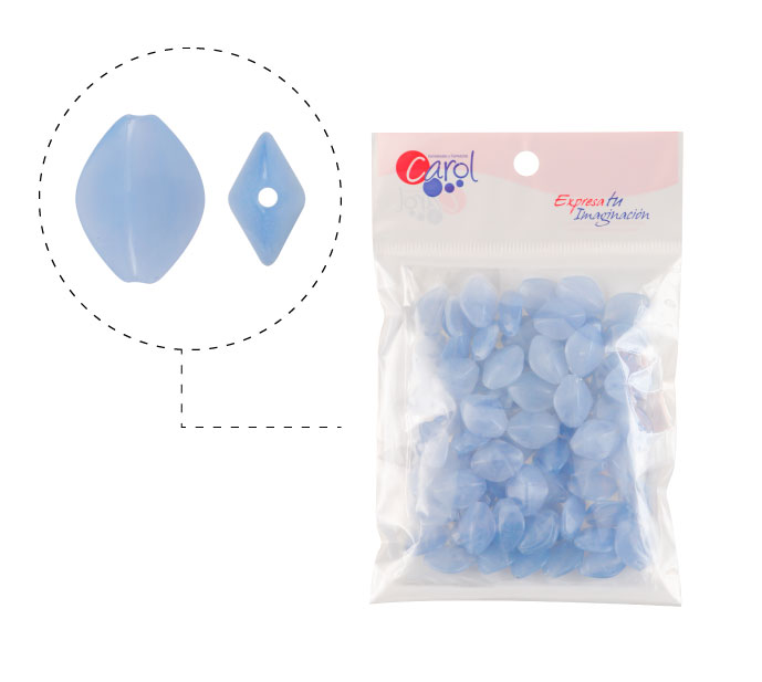 Acrilico oval 17x14mm AAB-51153-17 azul cielo C-4 x 50g(Aprox 68und)