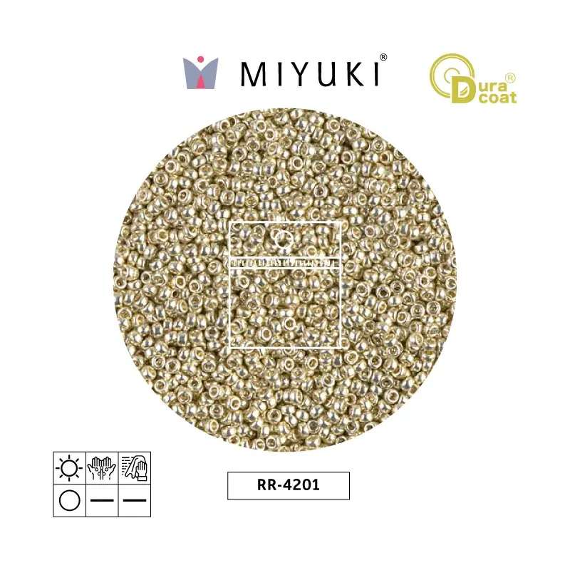 Mostacilla Miyuki rocalla 15/0 RR4201 galvanizado plateado x 10g