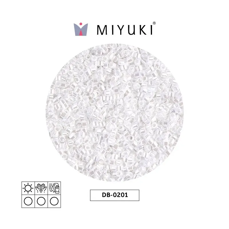 Miyuki delica 15/0 DBS0201 blanco perla x 50g