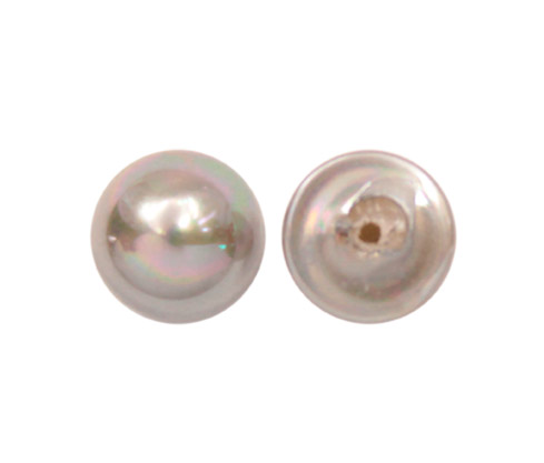 Media perla sintetica base plana 1H 8mm gray AB A-77 x und