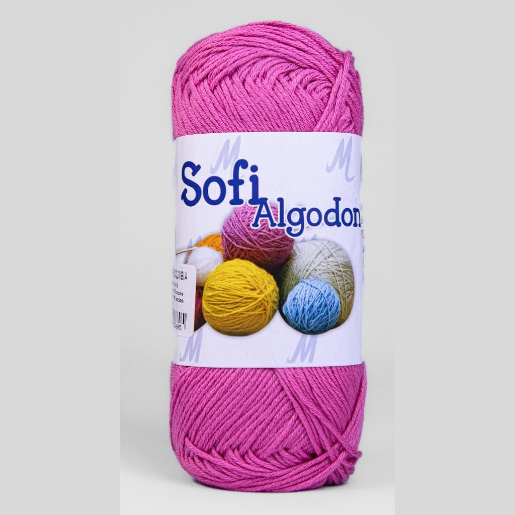 Ovillo lana amigurumi sofi 100% algodon 6060 rosado chicle x 100g