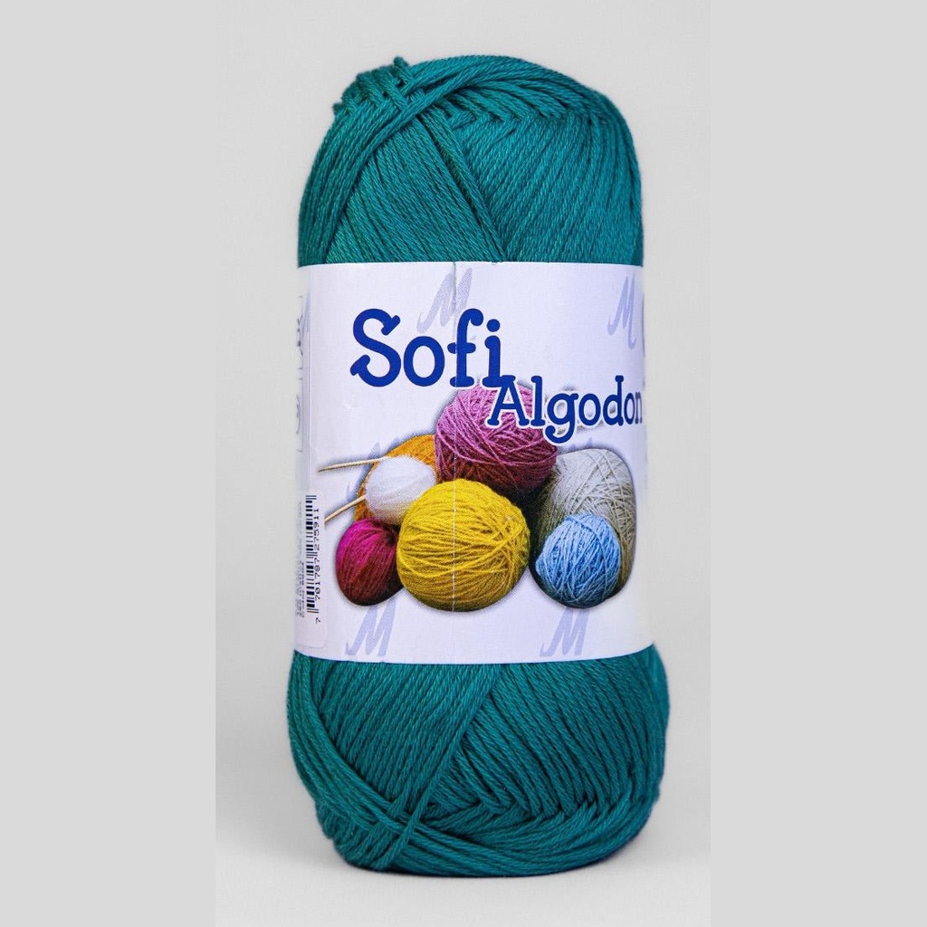 Ovillo lana amigurumi sofi 100% algodon 8604 verde esmeralda x 100g