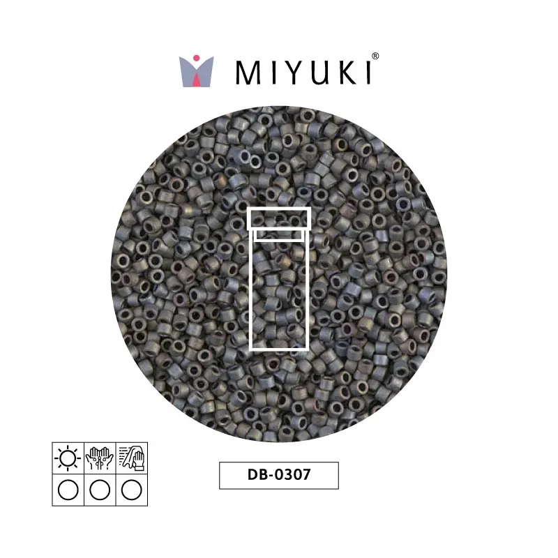 Miyuki delica 11/0 DB0307 silver-grey mate x 3g