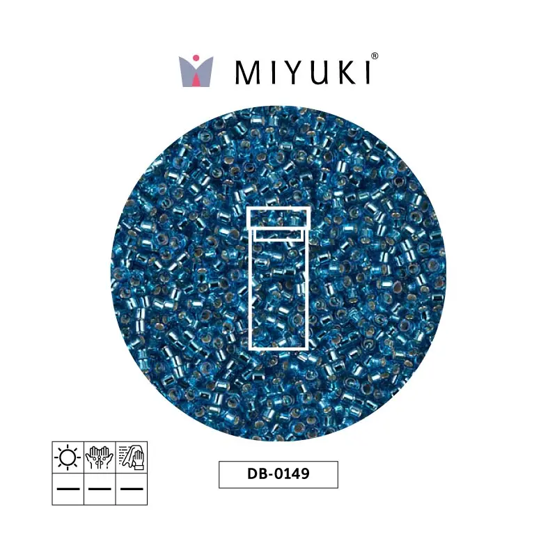 Miyuki delica 11/0 DB0149 plateado aquamarine x 3g