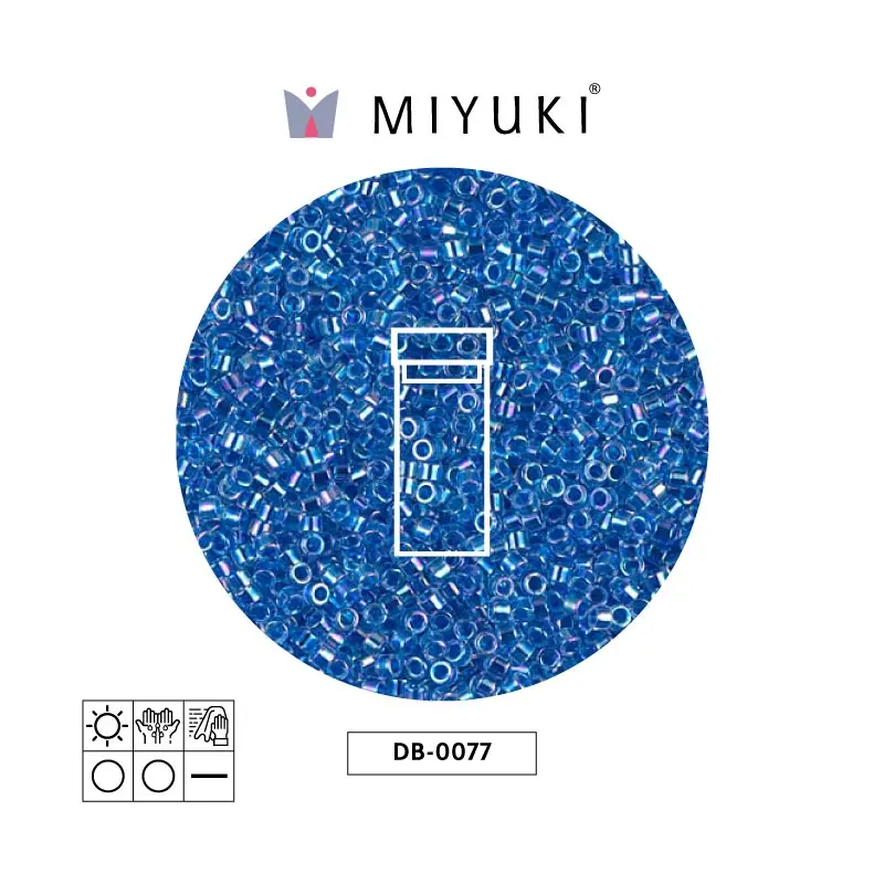 Miyuki delica 11/0 DB0077 azul forrado cristal AB x 3g