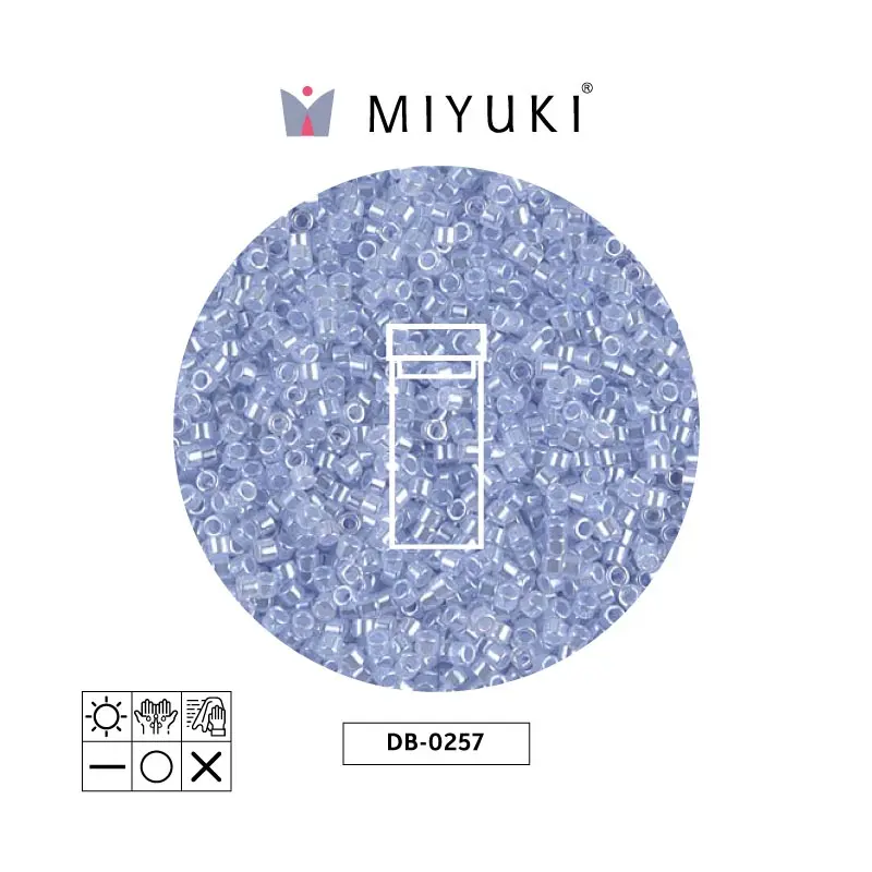Miyuki delica 11/0 DB0257 cielo azul Ceylon perlado x 3g