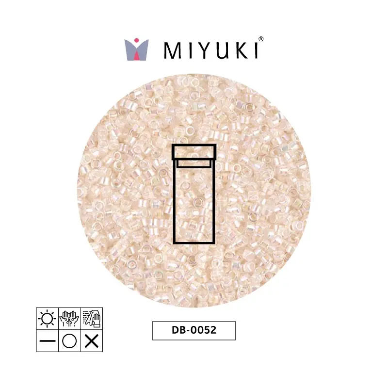 Miyuki delica 11/0 DB0052 pálido durazno forrado cristal AB x 3g