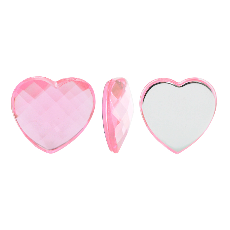 Acrilico K1025 corazon plano 12mm light rose 26 x und