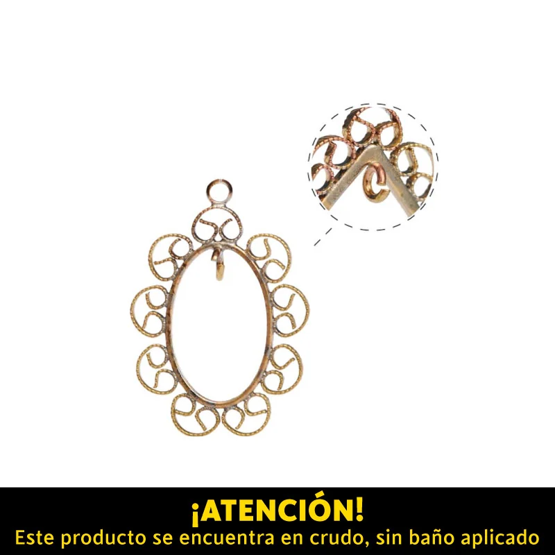 Filigrana marco oval 16x22mm/R x 10unds