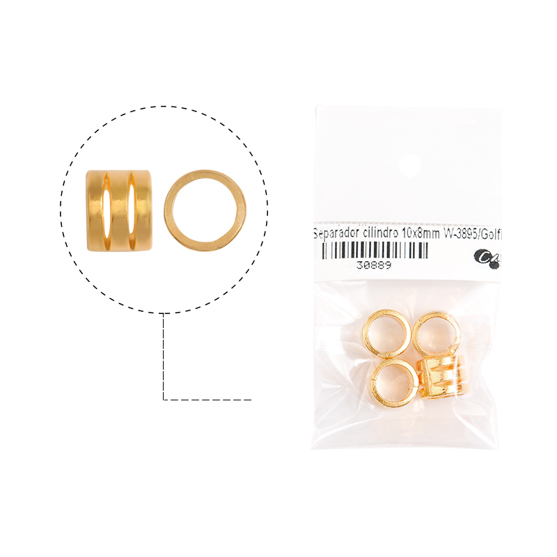 Separador cilindro 10x8mm W-3895/Golfi x 4unds