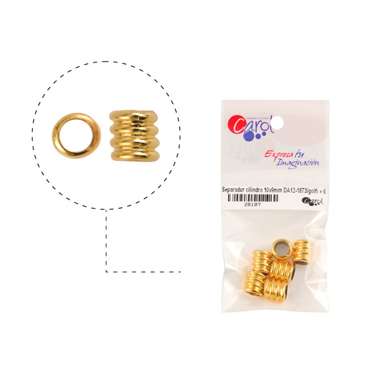 Separador cilindro 10x9mm DA12-1873/golfi x 6 und