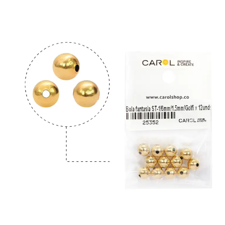 Bola golfi ST-1/6mm/1.5mm x 12unds