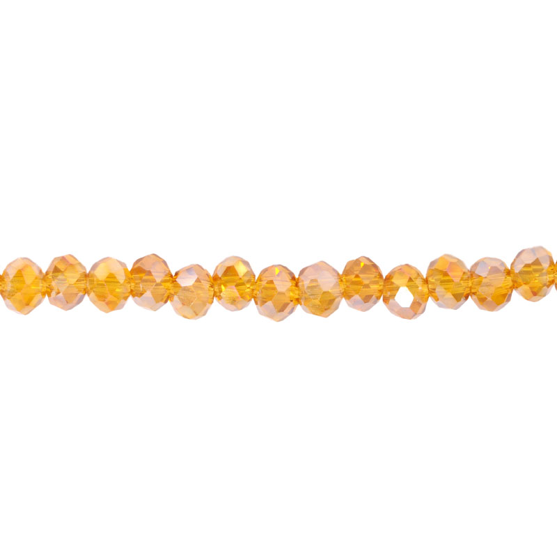 Murano rondela facetada 3mm smoked topaz 16AB x 125und
