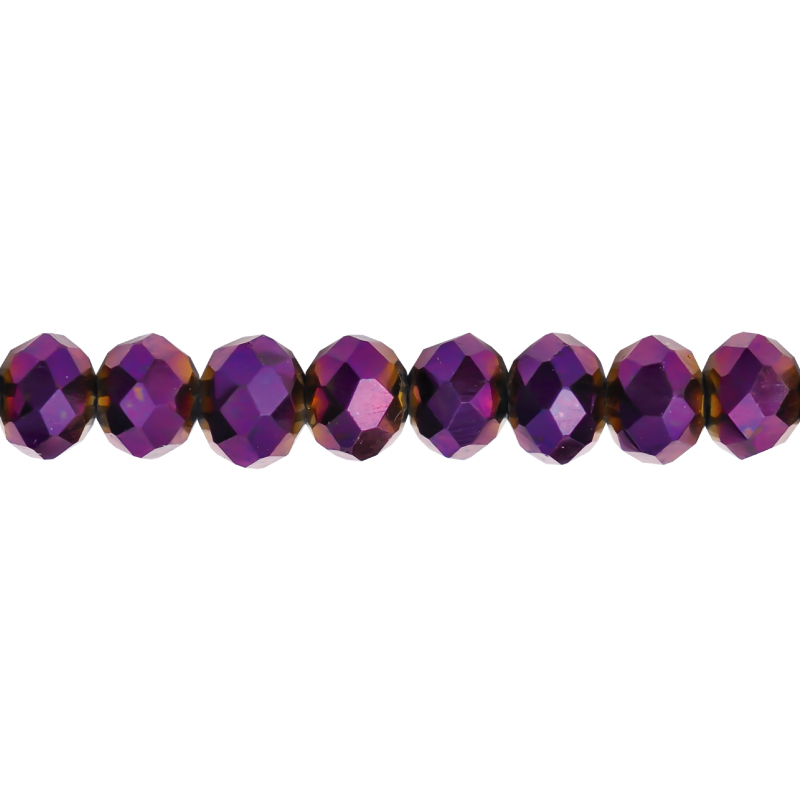 Murano rondela facetada 4mm vitrail light 135 x 140unds