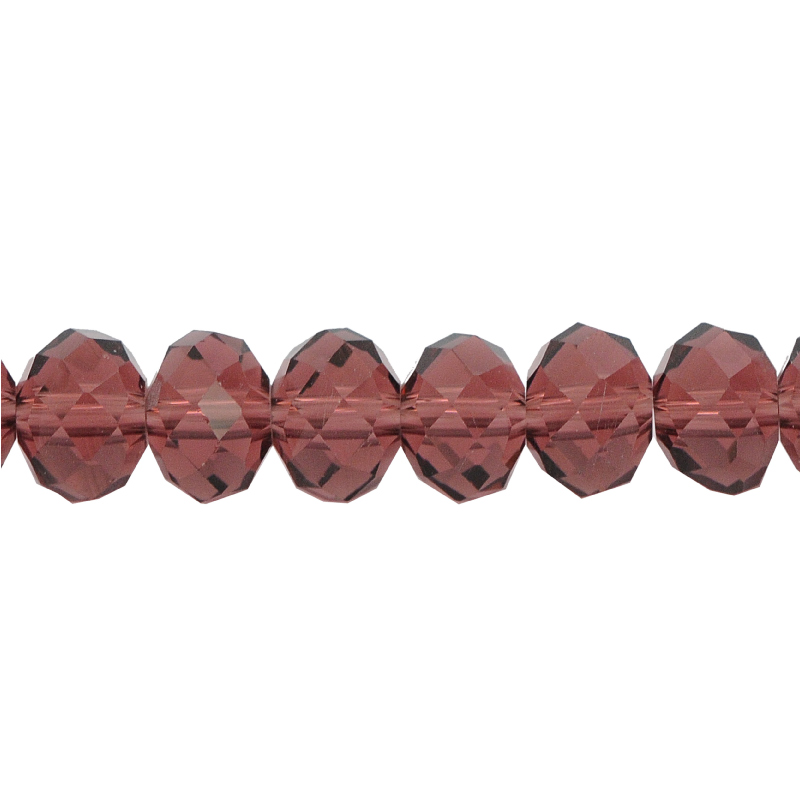 Murano rondela facetada 8mm purple 17 x aprox 68unds