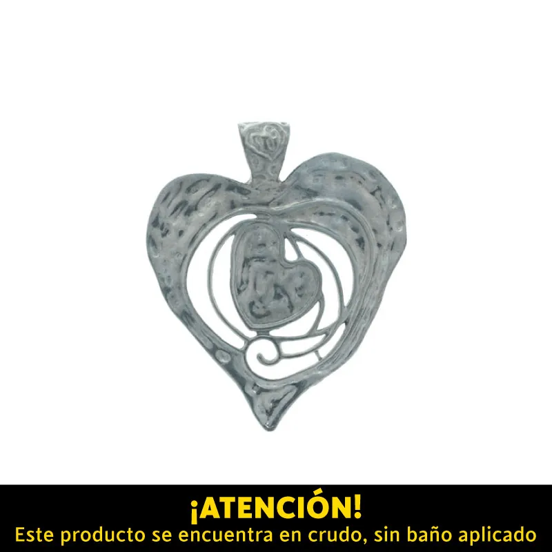 Pendiente corazon 73x62mm A-35383/R x und