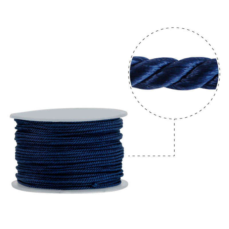 Cordon milan 2mm 335 azul x rollo 50yd