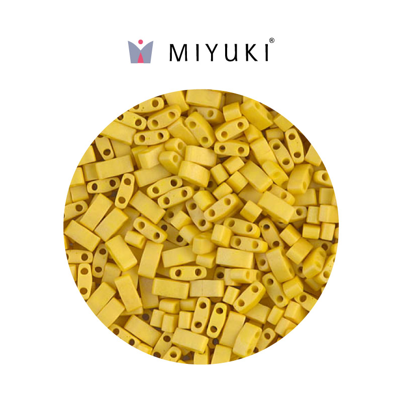 Miyuki half tila 5x2.3x1.9mm HTL2311 mate opaco canary x 250G