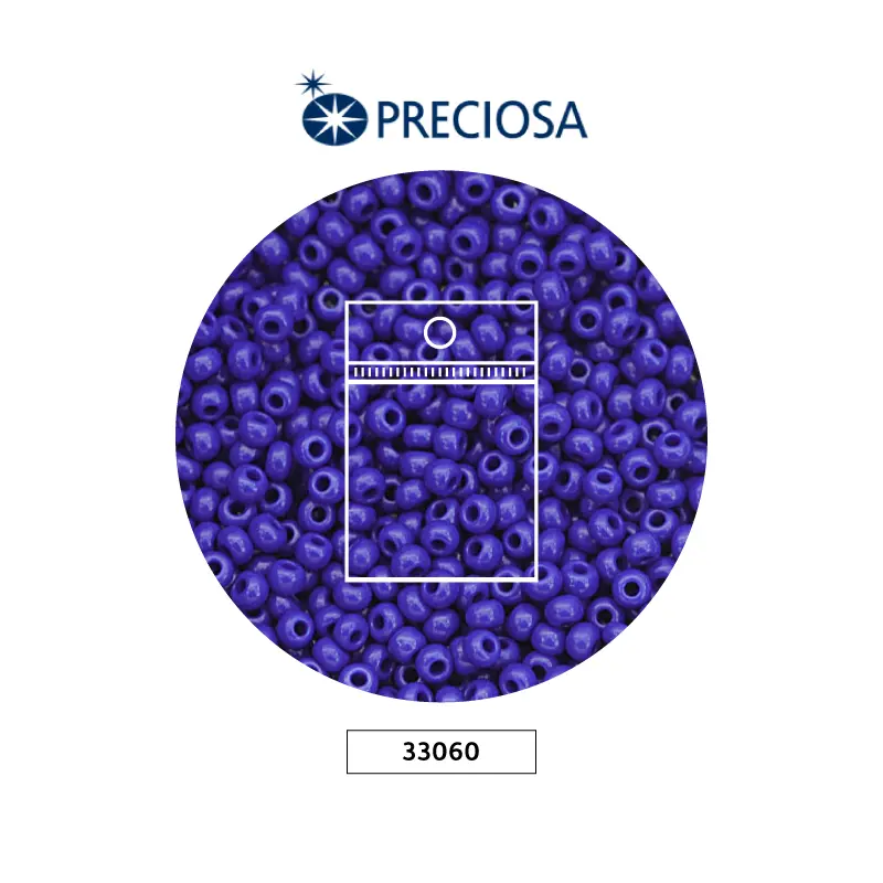 Mostacilla checa preciosa 2mm 33060 OP azul rey x 50g