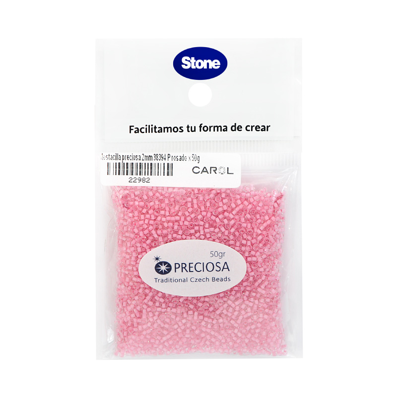 Mostacilla checa preciosa 10/0 38394 P rosado x 50g