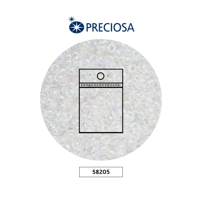 Mostacilla checa preciosa 2mm 58205 LP cristal AB x 50g