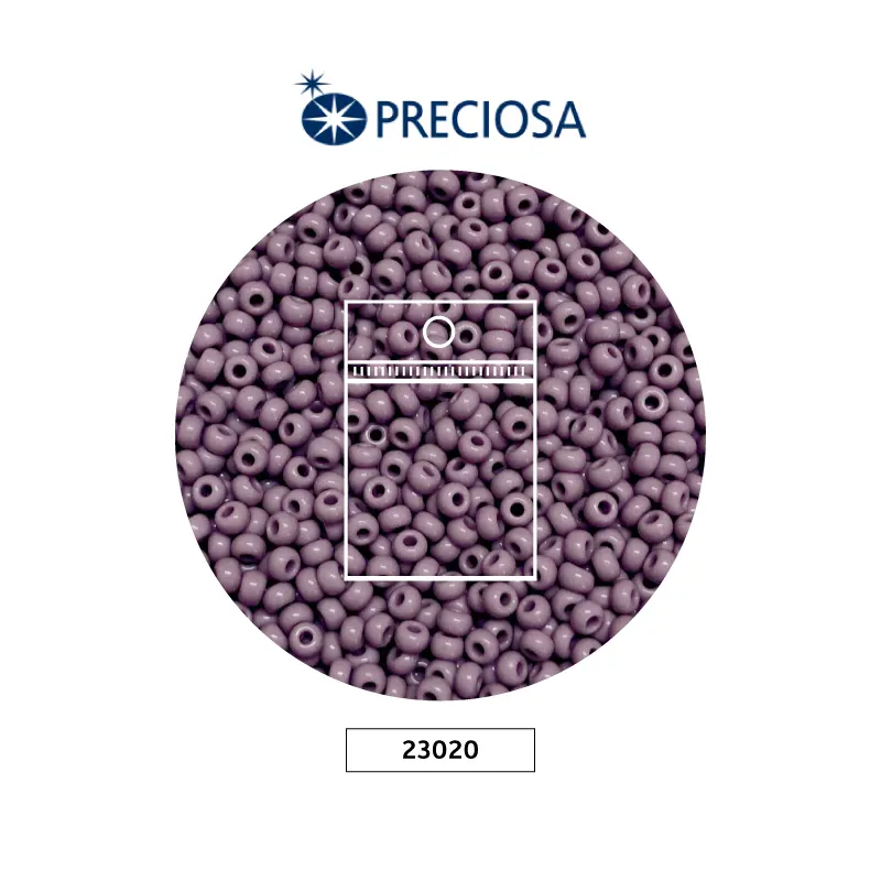 Mostacilla checa preciosa 8/0 3mm 23020 morado claro x50g