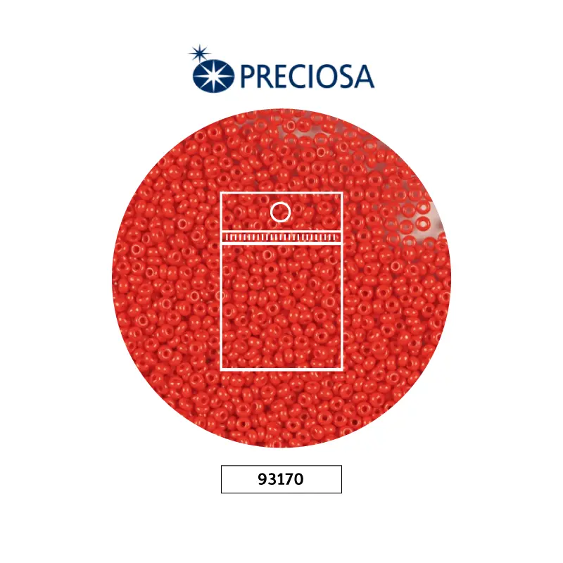 Mostacilla checa preciosa 8/0 3mm 93170 rojo x 50g