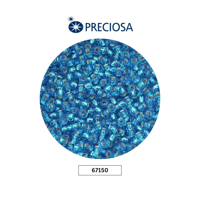 Mostacilla checa preciosa 2mm 67150 LP azul x 500g