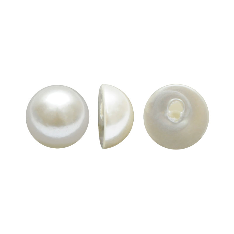 Media perla sintetica base plana 1H 8mm cream A-03 x ud
