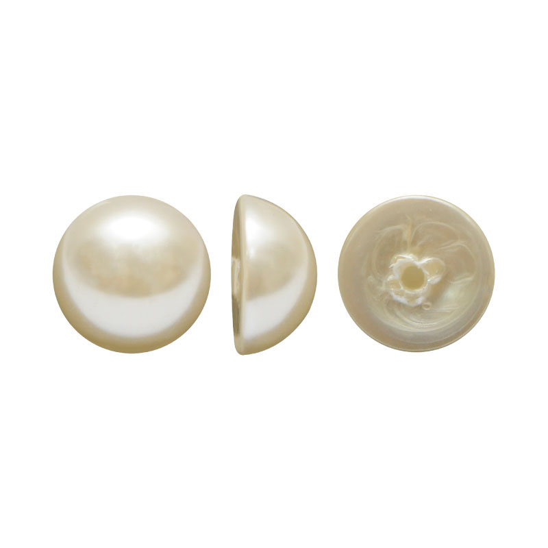 Media perla sintetica base plana 1H 8mm cream A-03 x ud