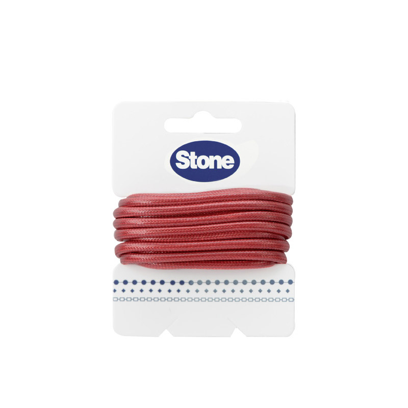 Cordon vibora 3mm 133 Rojo x 3m