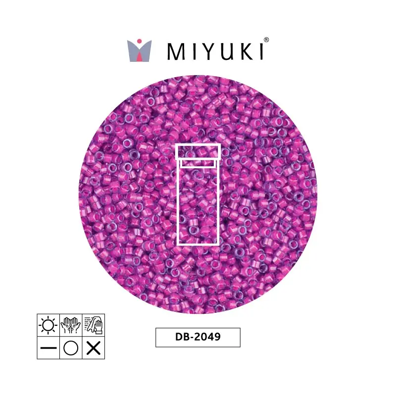 Miyuki delica 11/0 DB2049 neon hot rosado x 3g