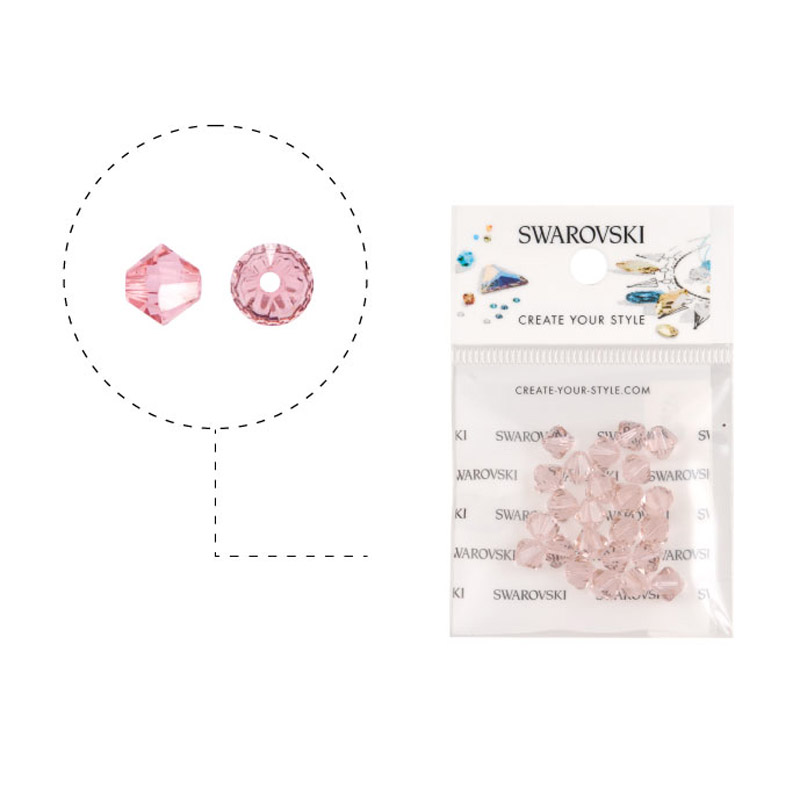 5328 swarovski rombo vintage rose 6mm x 24unds