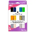 Arcilla polimérica Sculpey Premo Multipack Metallics Y Glitters, 24 x 1 oz (28 g)
