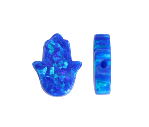 mano de fátima opal 8x10mm azul 50 x und