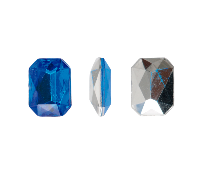 Acrilico K1012 octagon con cono 6x8mm capri blue 4 x und