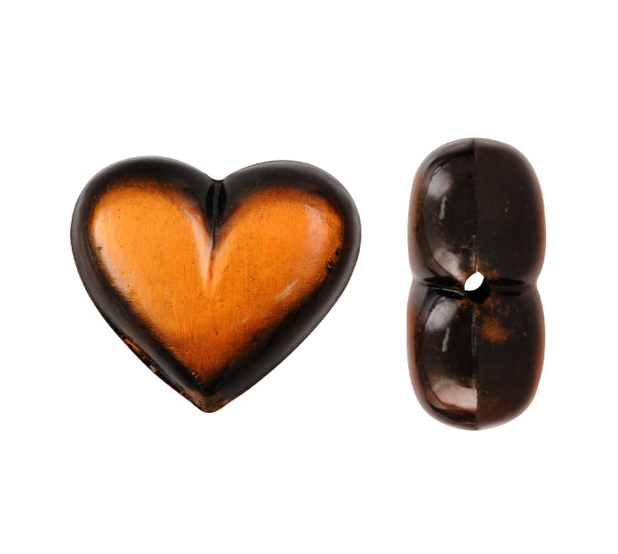 Herraje hindu K2262 corazon liso naranja x und