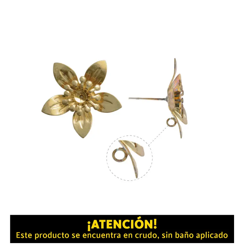 Aretes flor BW00228 23mm/R x par