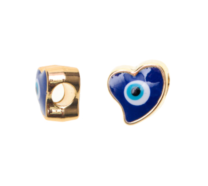 Separador corazon ojo de fatima 12x11mm W-2517/GP x und