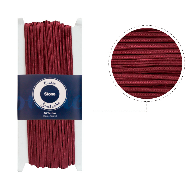Cordon soutache N.178 bordeauy 3mm x 30yd
