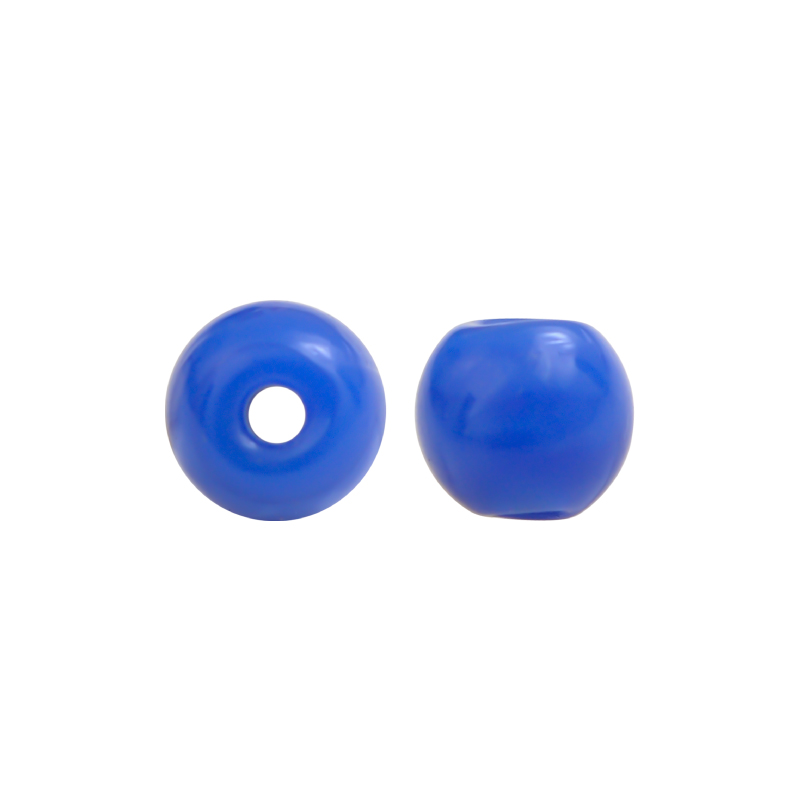Vidrio hindú 6mm redondo azul 015 frosted x und